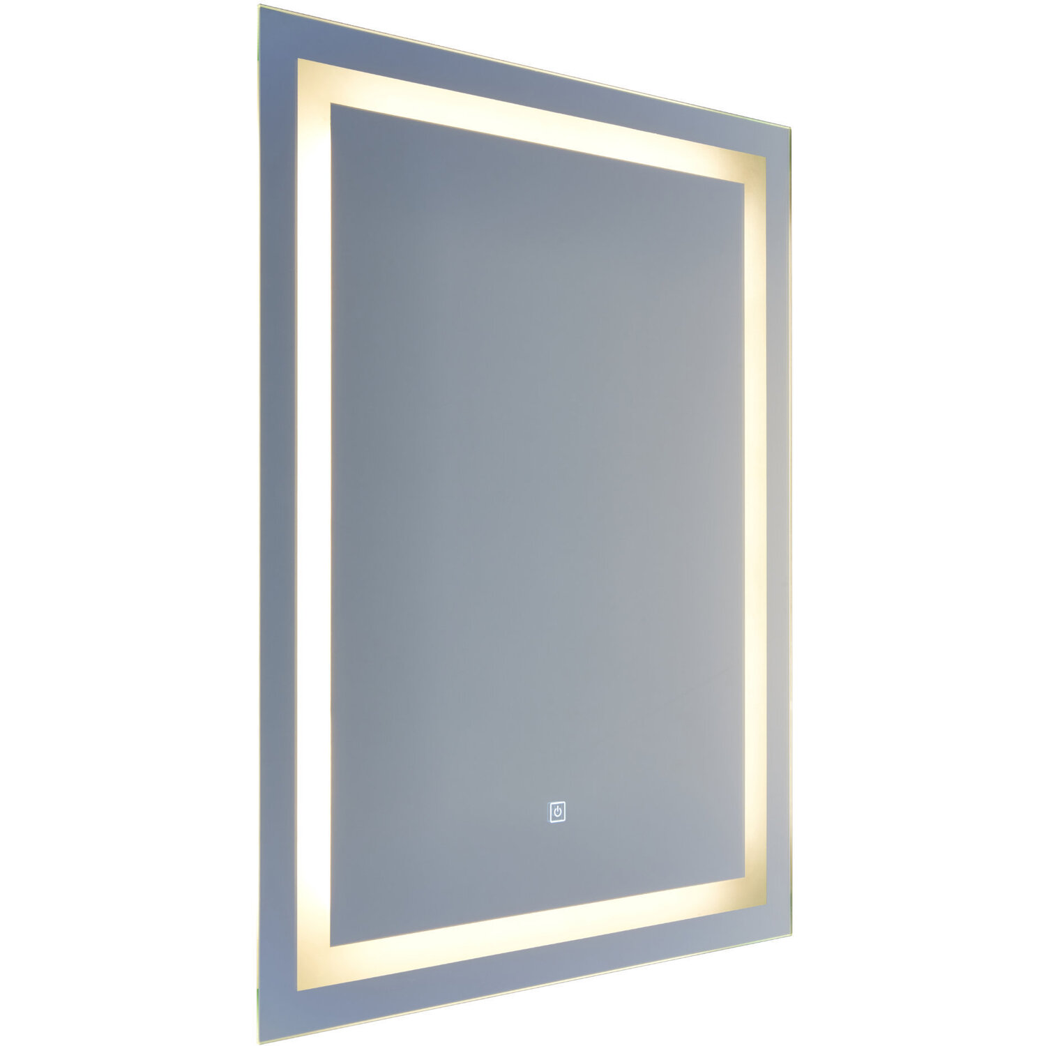 First Choice Lighting Stewart - LED Bathroom Mirror 80 x 60cm Touch Operated in Clear | Size: 80 x 60 cm