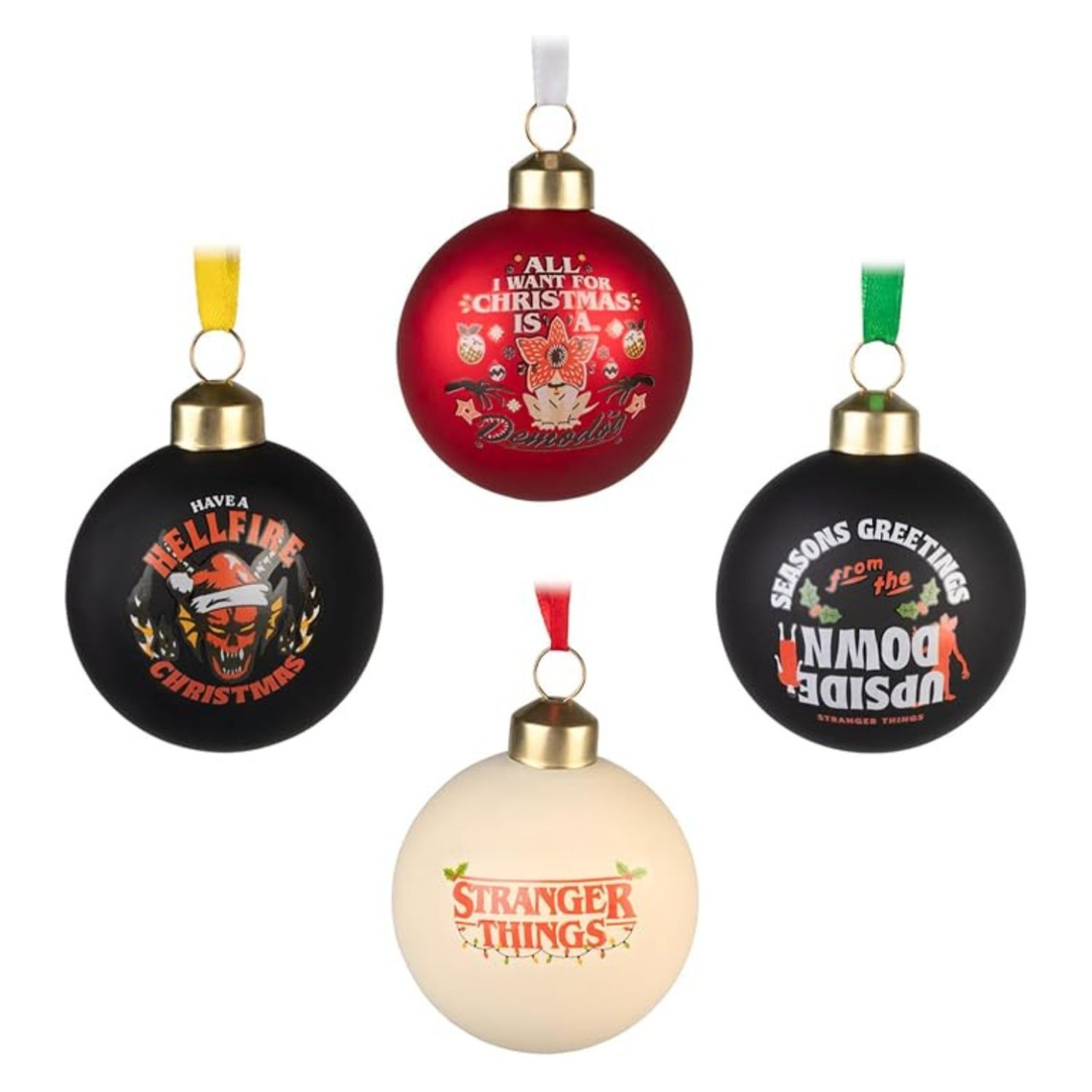  - Stranger Things Set Of 4 Christmas Baubles Multi - Image 5