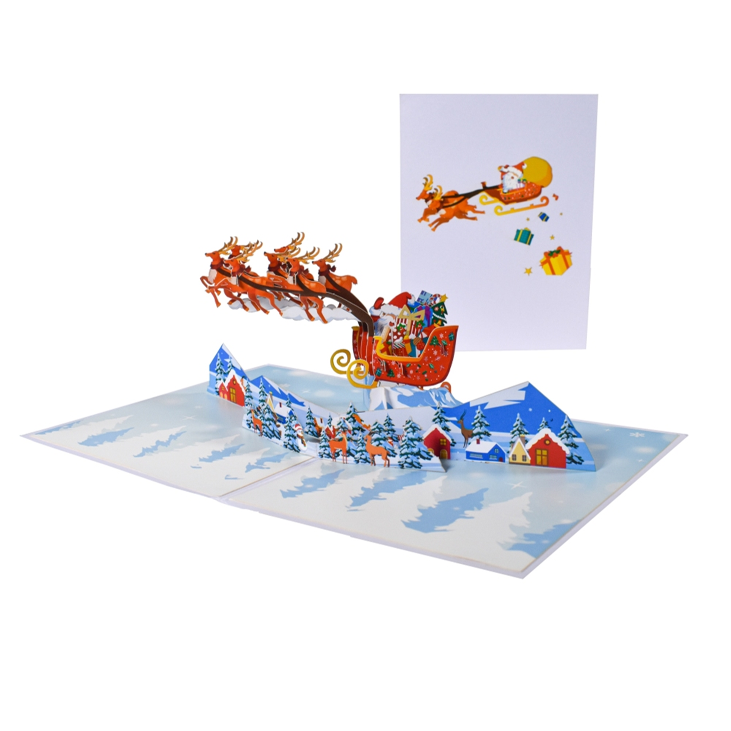  - Santa Sleigh Ride A Magical Christmas Pop Up Card - Image 3