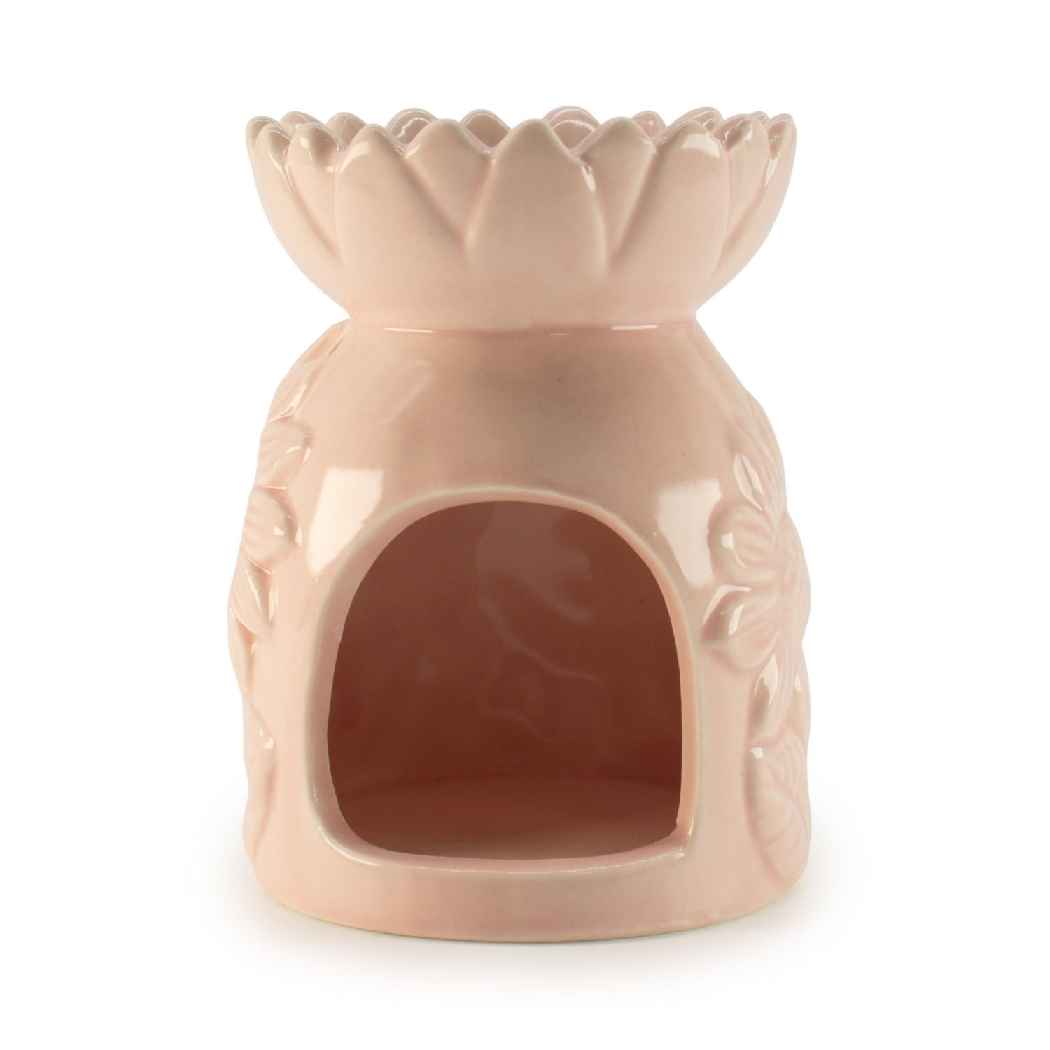 Kdmd Unisex Dusty Pink Ceramic Sunflower Oil Burner Pastel Pink Fragrance Tealight In - Image 1