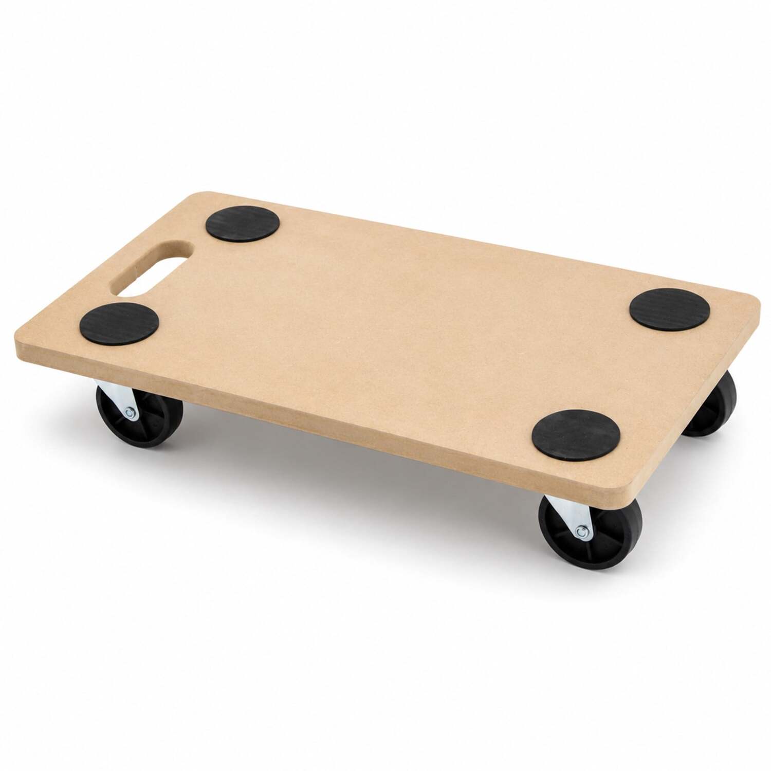 Oypla 150Kg Wheeled Platform Dolly Furniture Mover - Brown - Image 1