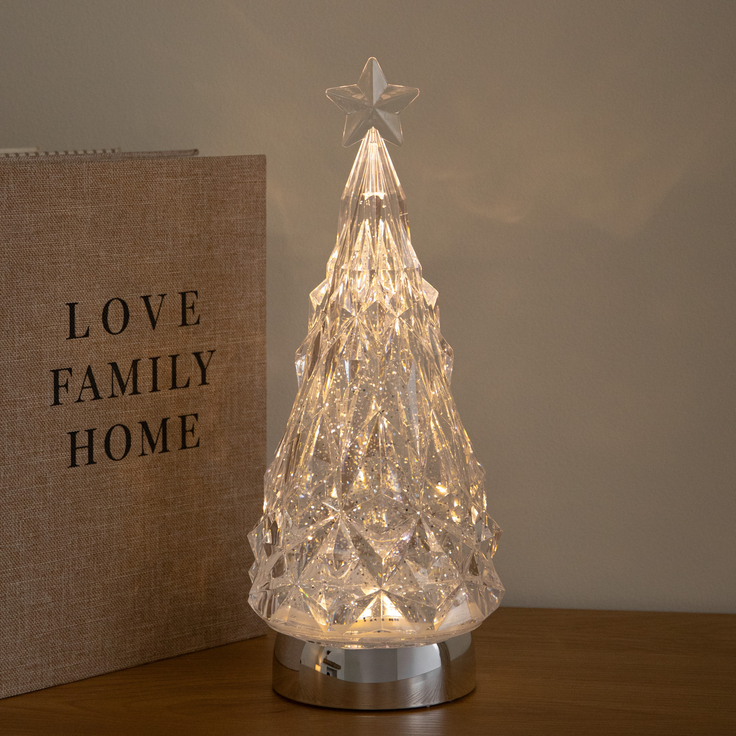 B&Q - 28Cm Dual Powered Christmas Tree Water Spinner With Colour Changing Leds - Image 4