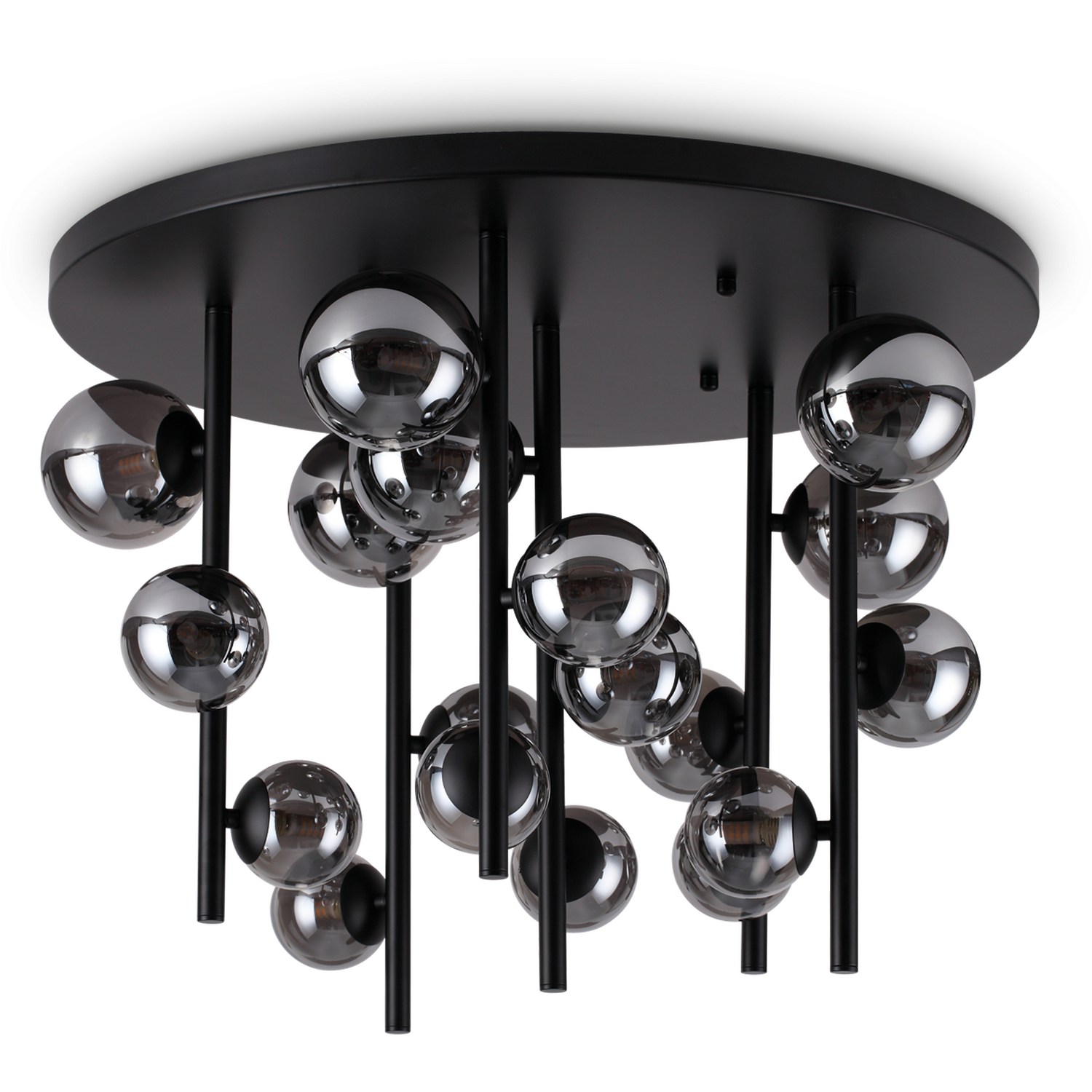 Ideal Lux Lighting Perlage Ceiling Light Black B - Black - Image 1