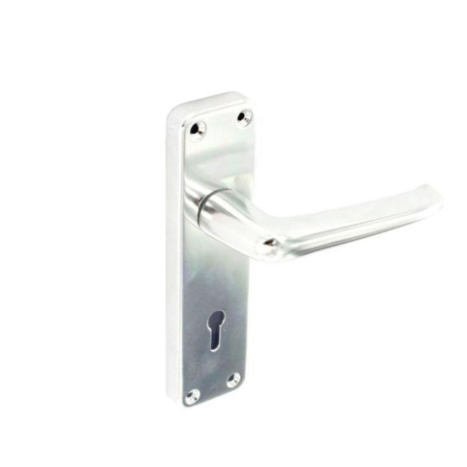 Securit Bradford Aluminium Lock Handle (Pack Of 2) - Silver