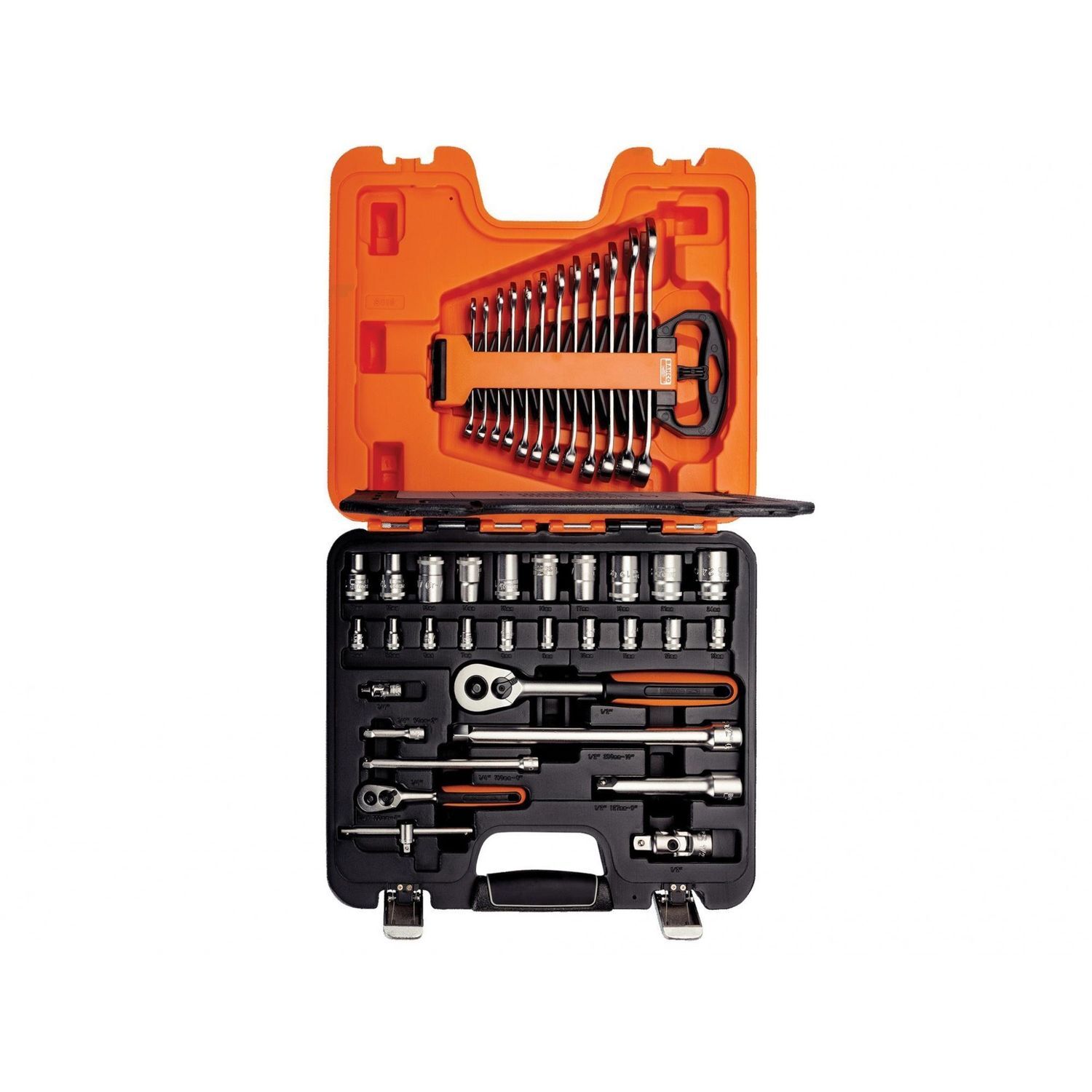 Bahco S410 1/4In & 1/2In Drive Socket & Spanner Set, 41 Piece - Multi Colour