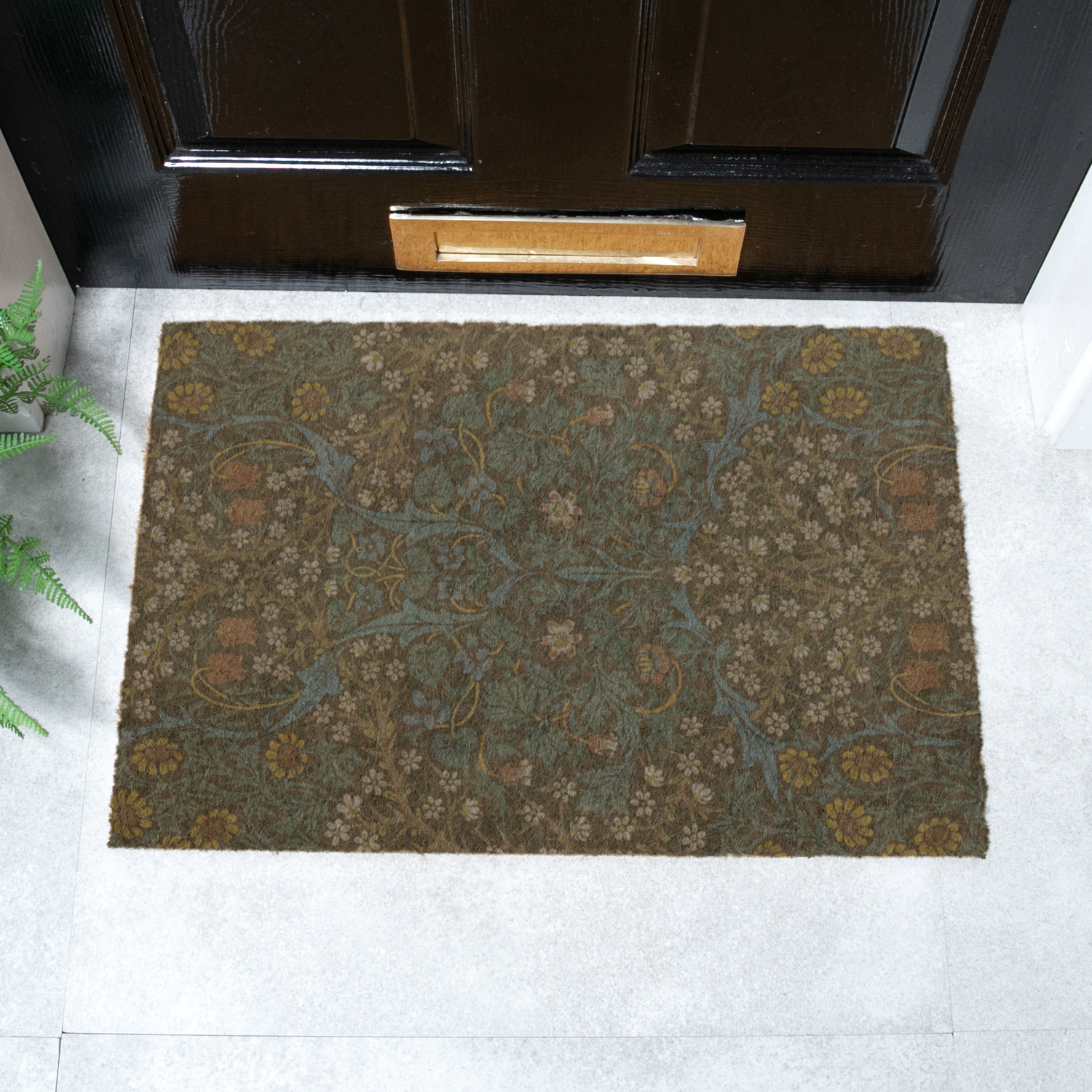 Artsy Mats William Morris Tulips Doormat A - Brown - Image 1