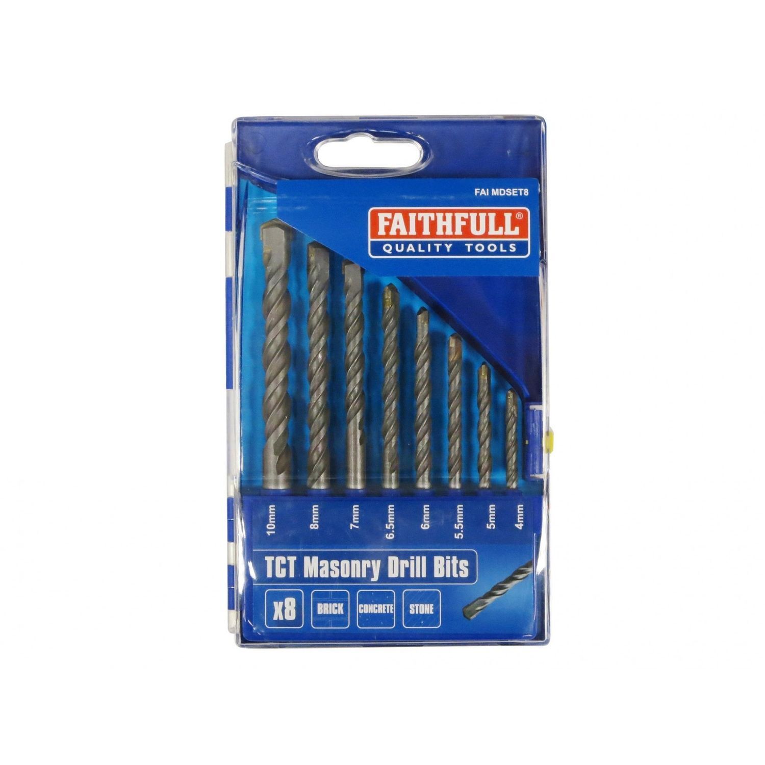 Faithfull Standard Masonry Drill Set A - Multi Colour