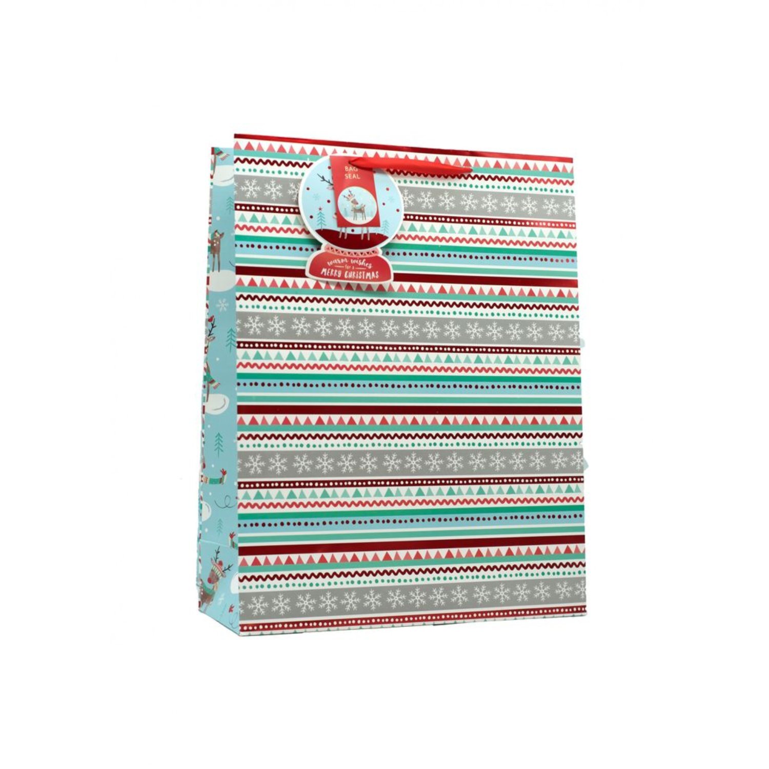  - Fairisle Medium Bag 10 PackMulticolour Gift Bag - Image 3