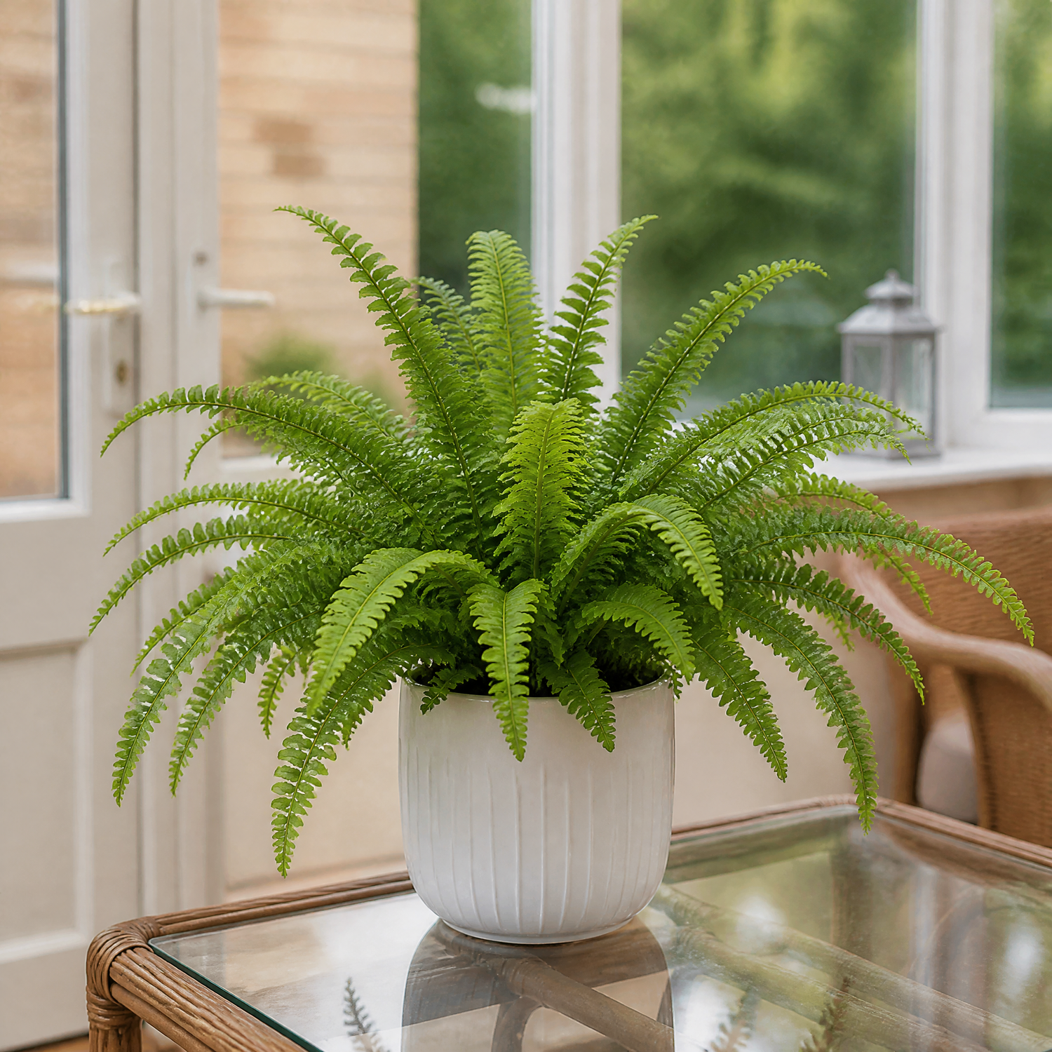 Plants By Post Nephrolepis Boston Fern E - Glossy White