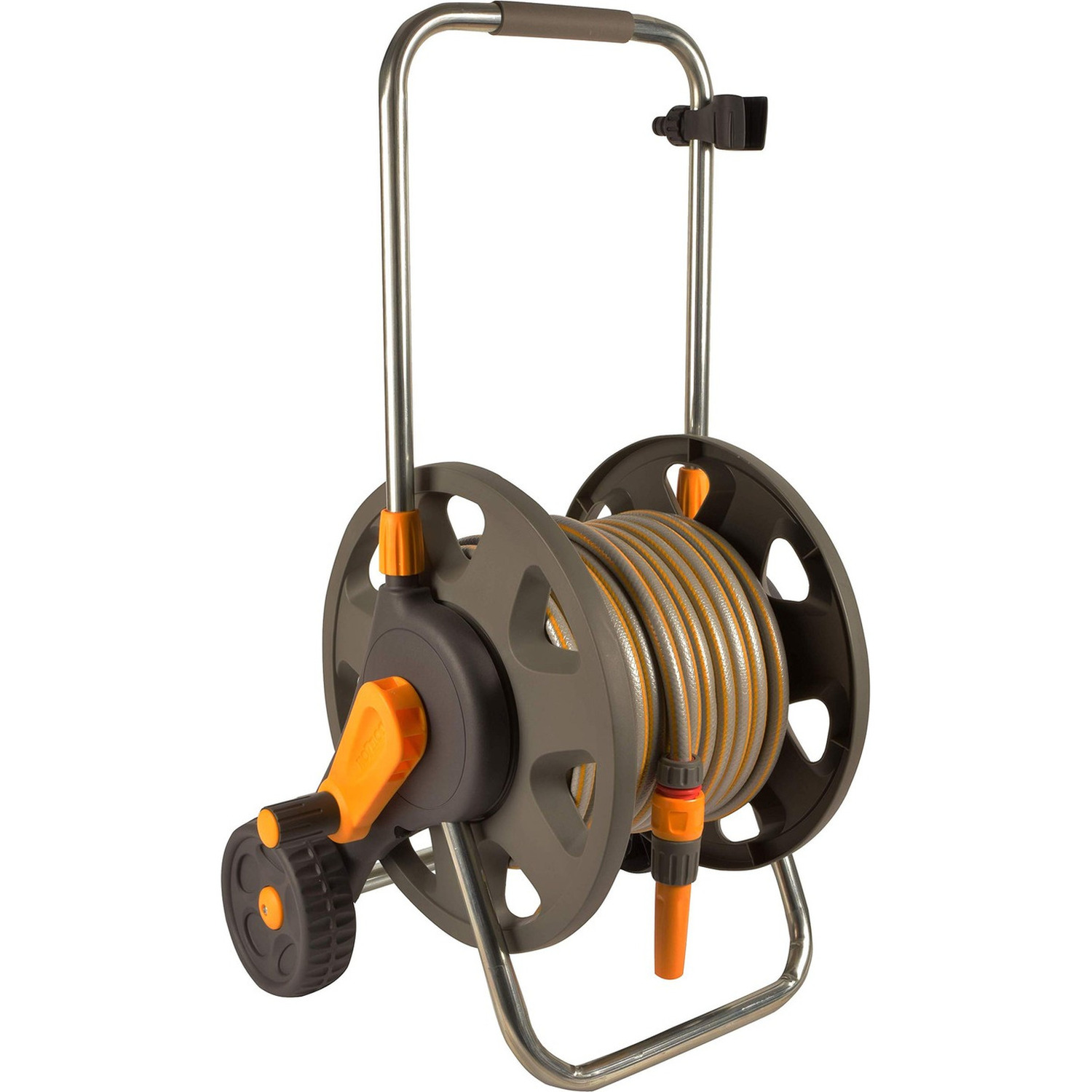 Hozelock 2434 60M Assembled Hose Cart & 30M Of 12.5Mm Hose - Assorted - Image 1