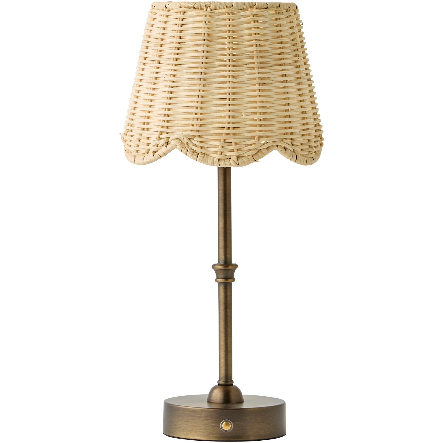 Valuelights Unisex Bronze Lowe Natural Rattan Taper Shade Metal Portable Rechargeable Table Lamp In - Image 3