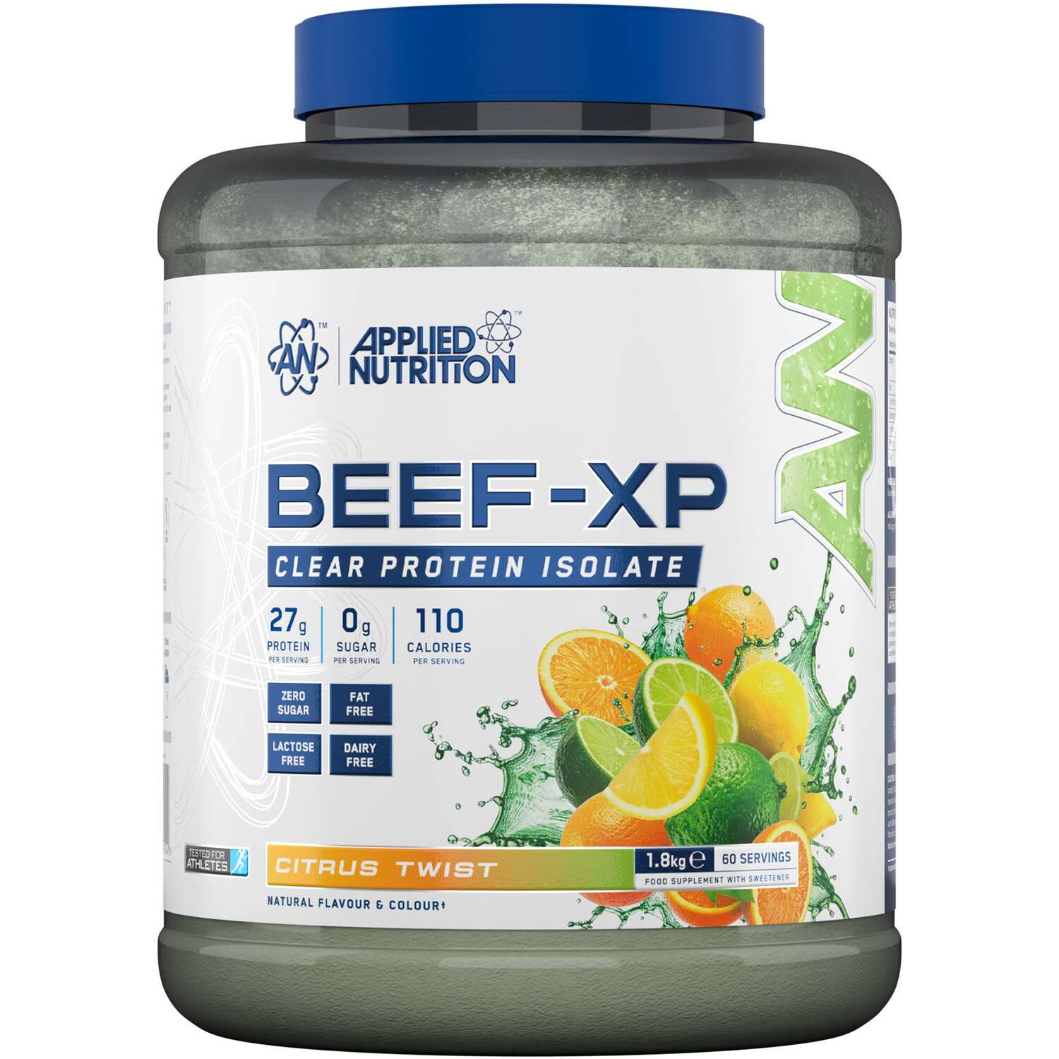 Applied Nutrition Beef-XP Clear Beef Protein Isolate - Citrus Twist | 27g Protein per Serving, Hydrolysed Beef Protein Isolate, Dairy & Lactose Free, Zero Sugar, Low Fat - (1.8kg - 60 Servings) - Image 4