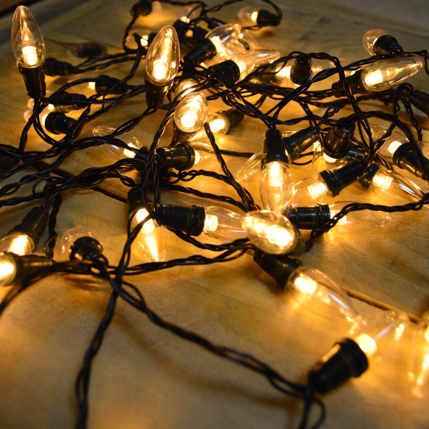 Samuel Alexander 11.9m 120 LED Christmas String Lights - Warm White C6 Bulb - Image 4