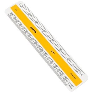 Acrylic Scale Ruler - White / 15cm