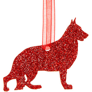Glitter German Shepherd Christmas Decoration