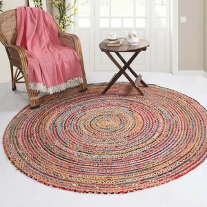 Multi Colour Braided Jute Round