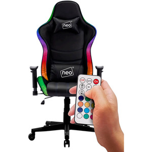 White Neo LED Racing Gaming Computer Chair shot 1399078