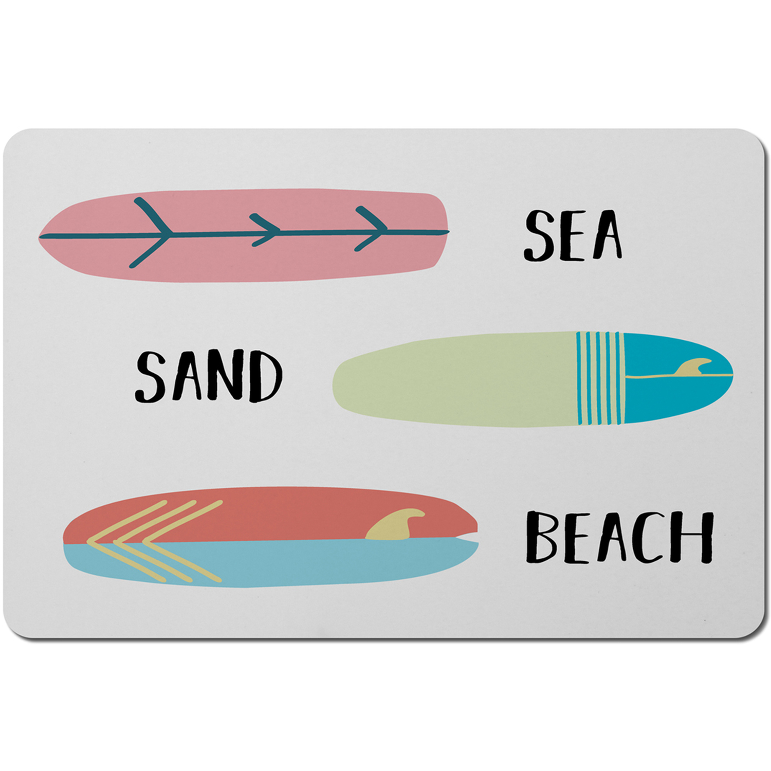 Sea Sand Surf Beach Placemat - Pink