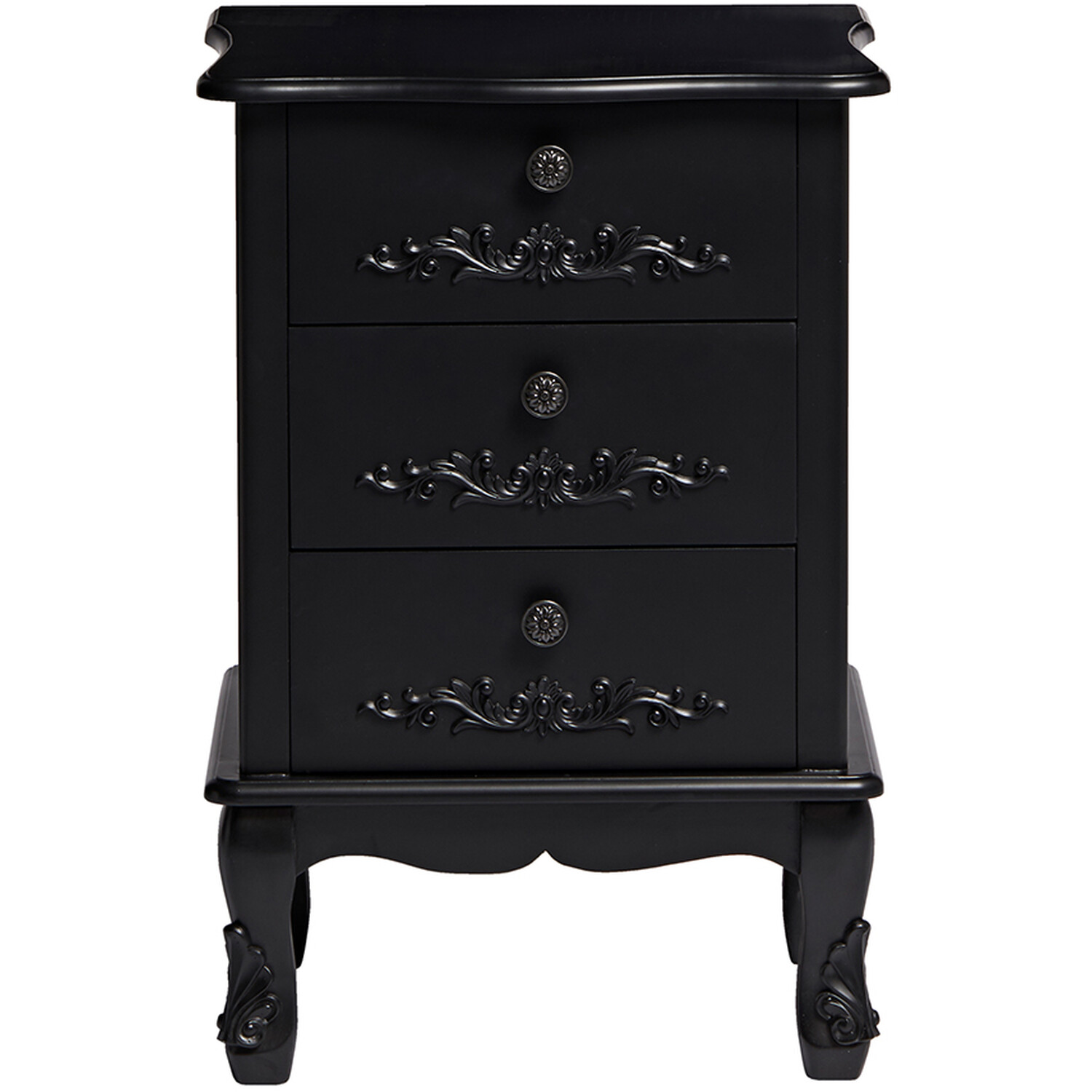 Antoinette 3-Drawer Chest - Black thumbnail