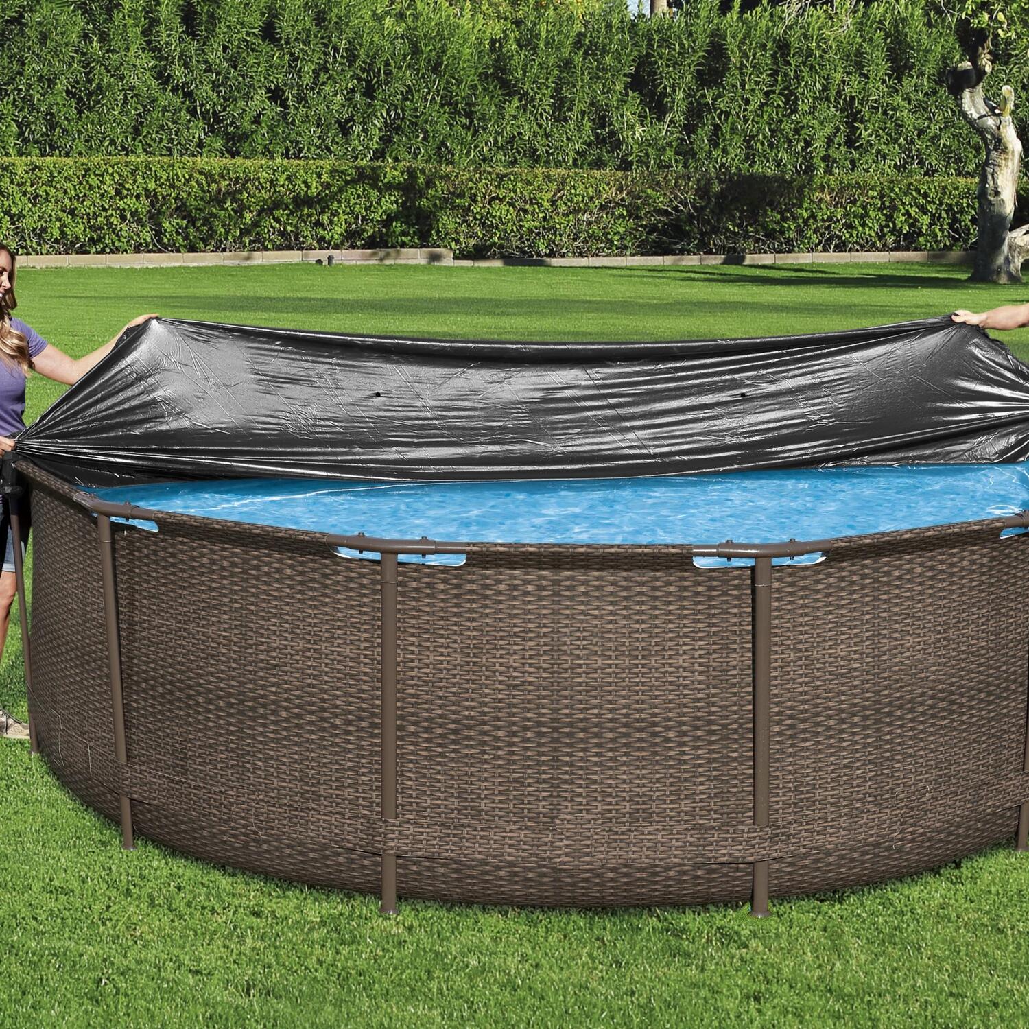 Bestway 12ft Steel Pro Max And Hydrium Frame Paddling Pool Cover Bestway 12ft Steel Pro Max And Hydrium Frame Paddling Pool Cover
