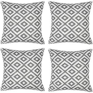 Geo Grey / 4 Pack Of Geometric Outdoor Cushion Covers shot 3121224
