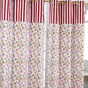 Owls Printed Ready Made Eyelet Curtain Pair