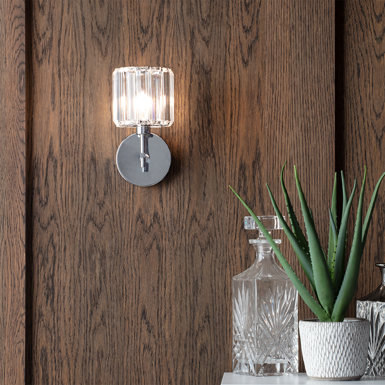 Skydda Bathroom 1 Light Wall Light - Chrome
