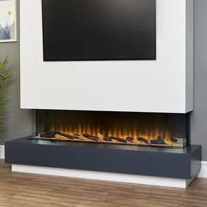 Adam Sahara Panoramic Media Wall Electric Fire, 61 Inch