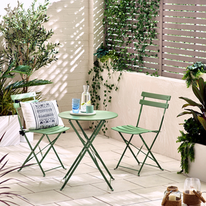 Green Cabo Outdoor Garden Patio 2 Seat Bistro Set shot 5092611