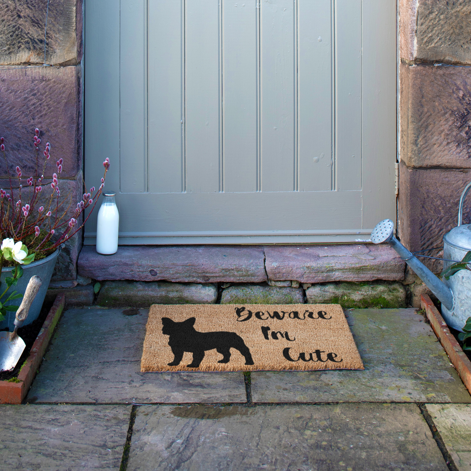 Beware I'm Cute French Bulldog Coir Doormat - In Your Dog House Gifts