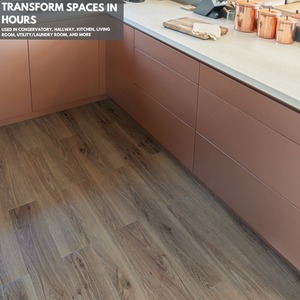 Brown Wood Self-Adhesive Floor Planks Pack of 36 Vinyl Flooring  shot 5718059