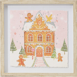Gingerbread House Framed Wall Art