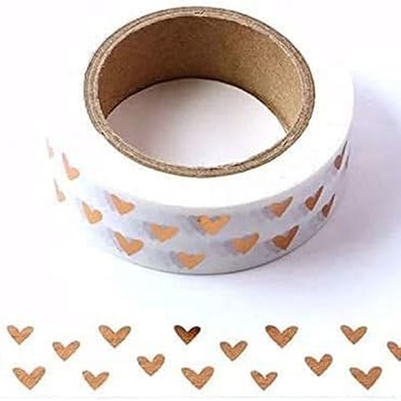Rose Gold Hearts Washi Tape