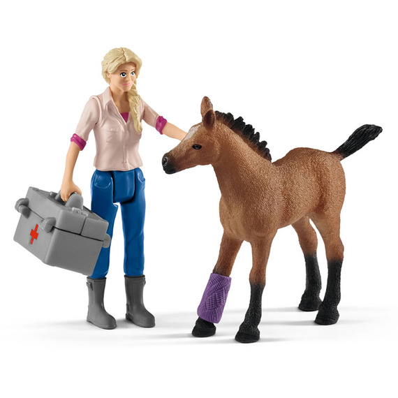 thumbnail interactive-video image 1 of Schleich Vet Visit To The Farm Farm World 12-Piece Veterinarian And... 1 of 11