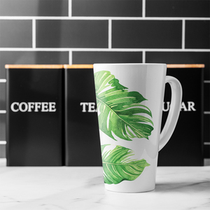 Twin Botanical Leaves Latte Mug