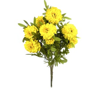Yellow Large Artificial Marigold Bush shot 6462038