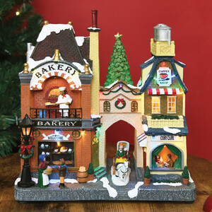 Christmas LED Musical Bakery Village