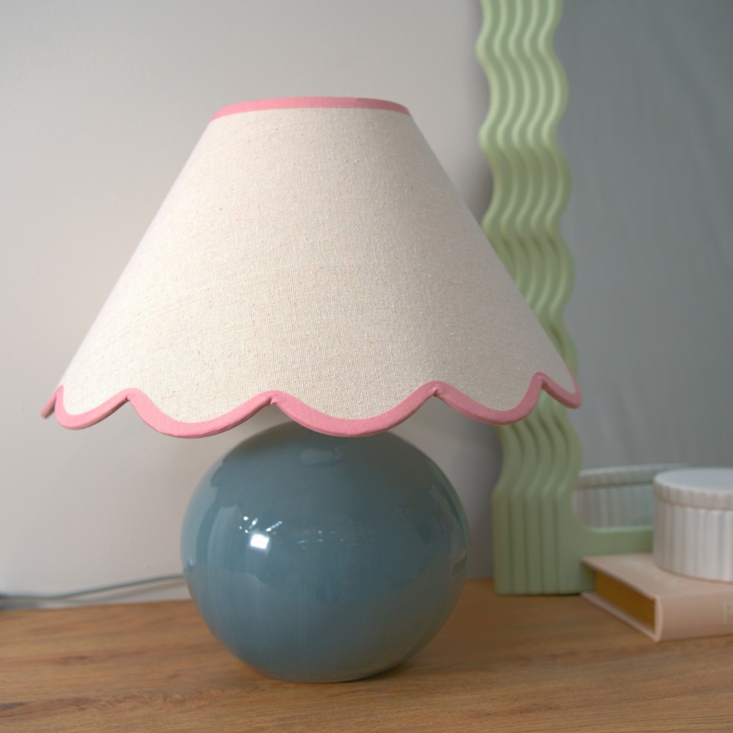 Image of Bosco Eucalyptus Table Lamp Scallop Shade&hellip;