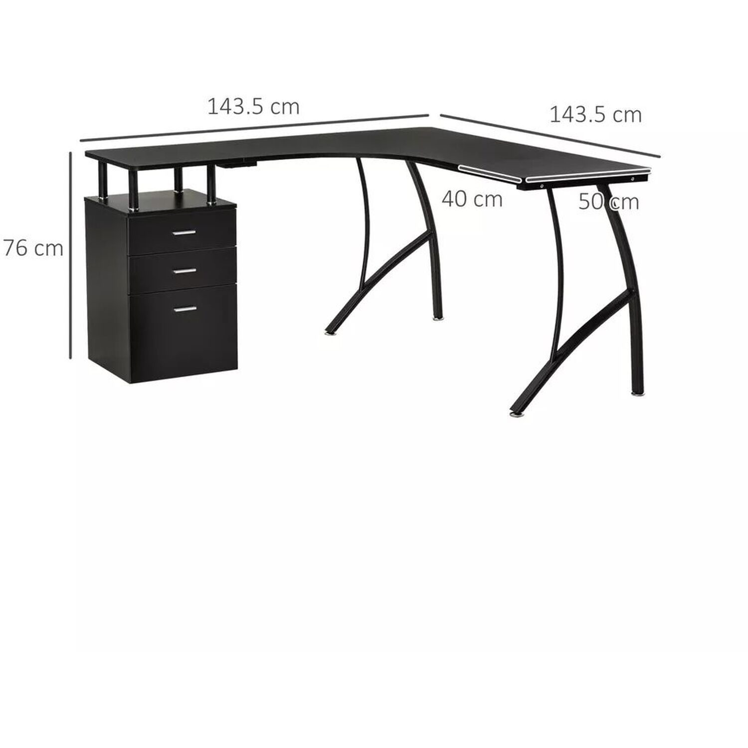 Large L Shaped Computer Working Station