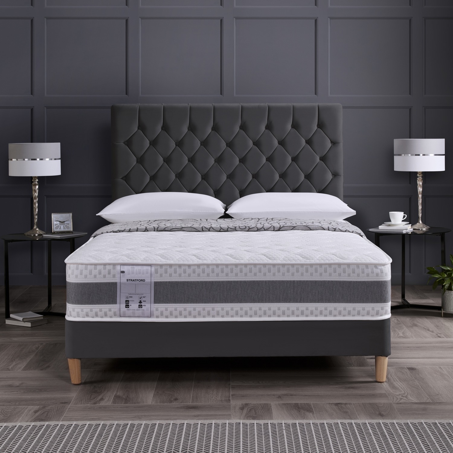 Stratford Memory Foam Quilted Mattress - White Superking