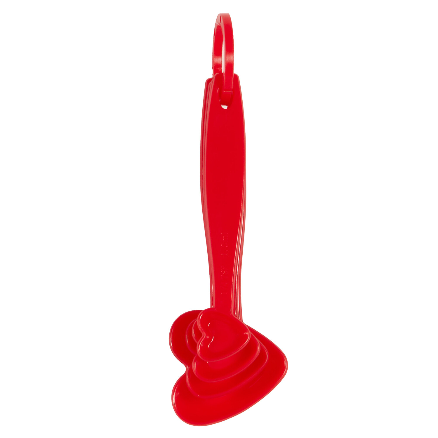 Image of Heart Measuring Spoons - Red