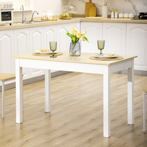 HOMCOM Dining Table for 4 to 6 with Thick Legs
