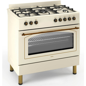 90cm Dual Fuel Range Cooker Double Turbo Fan 5 Burner