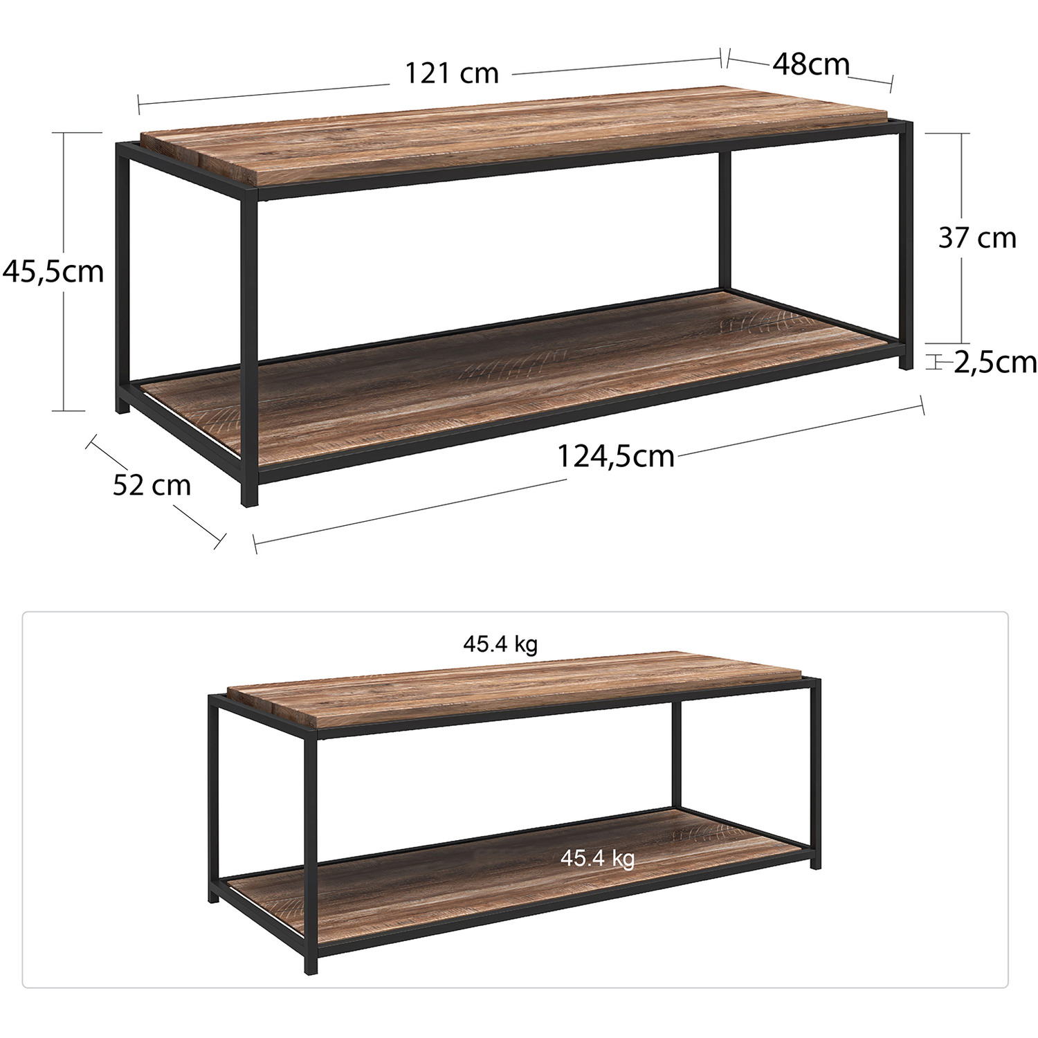 Coffee Table Weathered Oak - Oak