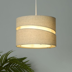 Linen Shade Two Tier 28cm Natural