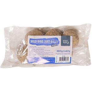 Pack of 6 Bird Wildlife Nutritional Suet Fat Balls