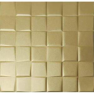 Elegant 3D PU Leather Wall Panels Square Pattern Thickness