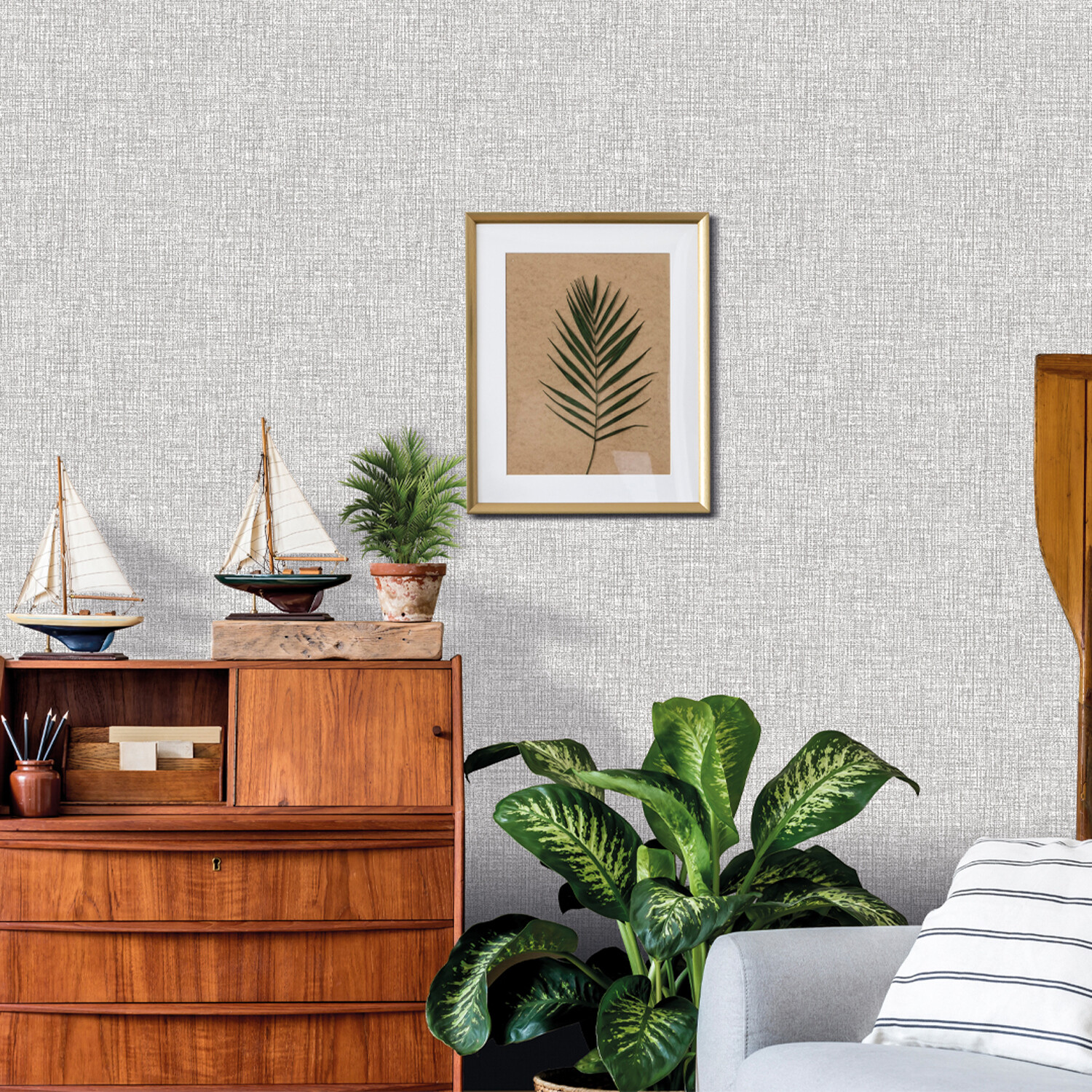 Linen Chenille Wallpaper