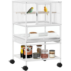 PawHut Bird Cage with Acrylic Viewing Panels