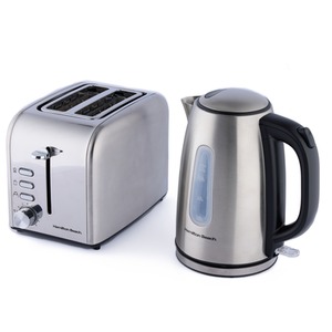 Rise Brushed 1.7L Kettle and 2 Slice Toaster Set